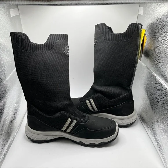 NWOB Santana Canada snow boots featuring a Vibram outsole size 37 US7 black tall - Picture 6 of 8